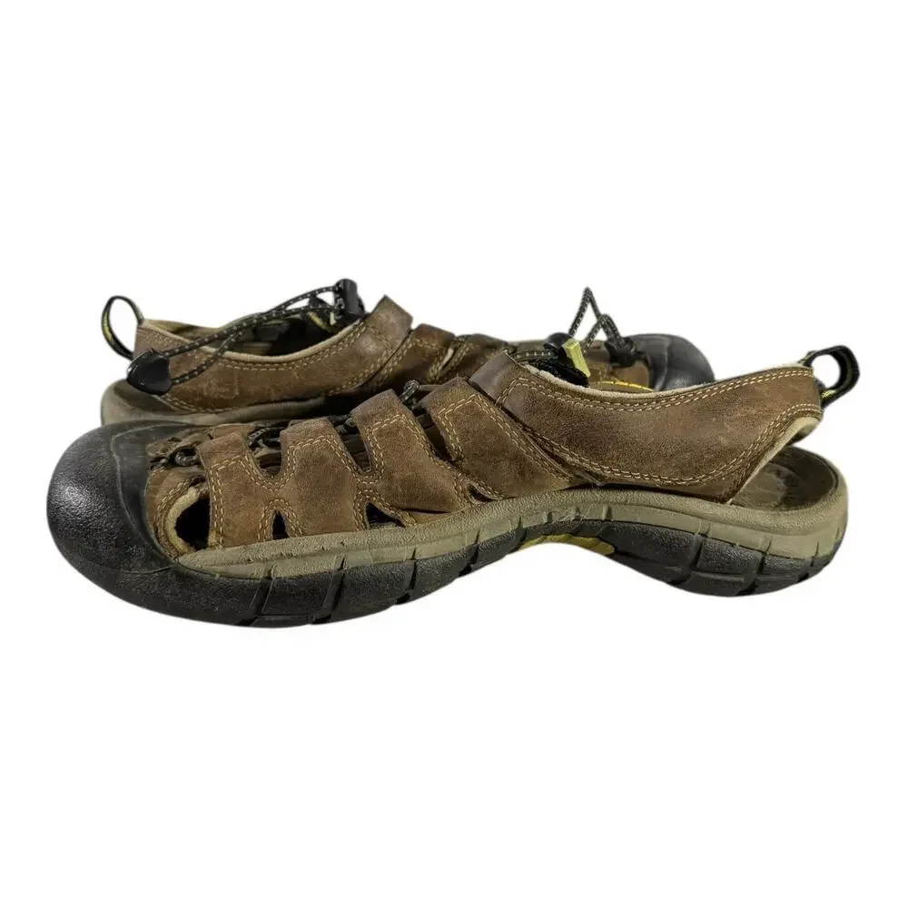 KEEN Newport Leather Sandals Mens Size 10.5 Brown Closed Toe Hiking Outdoor